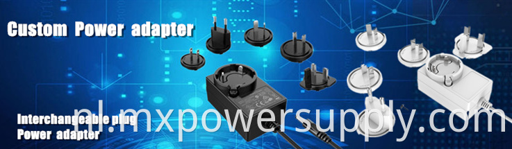 12V5A Interchangeable plug Power Adapter with UL FCC CE KC PSE RCM